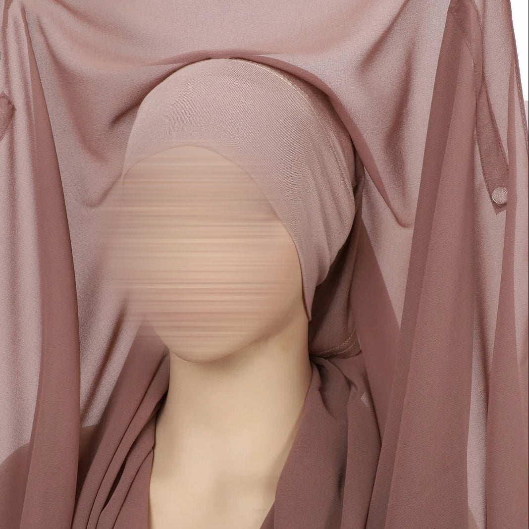 Hijab Instantané avec Aimants – Voile Élégant Facile à Porter + Bonnet Intégré