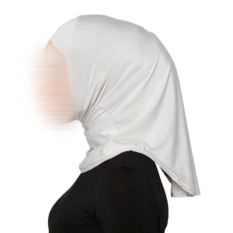 Hijab Sport Modal Bleu – Écharpe Haut Stretch, Turban Sportif Femme, Voile Léger et Confortable