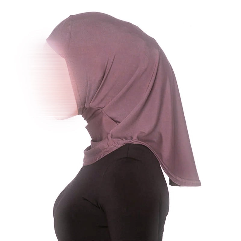 Hijab Sport Modal Bleu – Écharpe Haut Stretch, Turban Sportif Femme, Voile Léger et Confortable