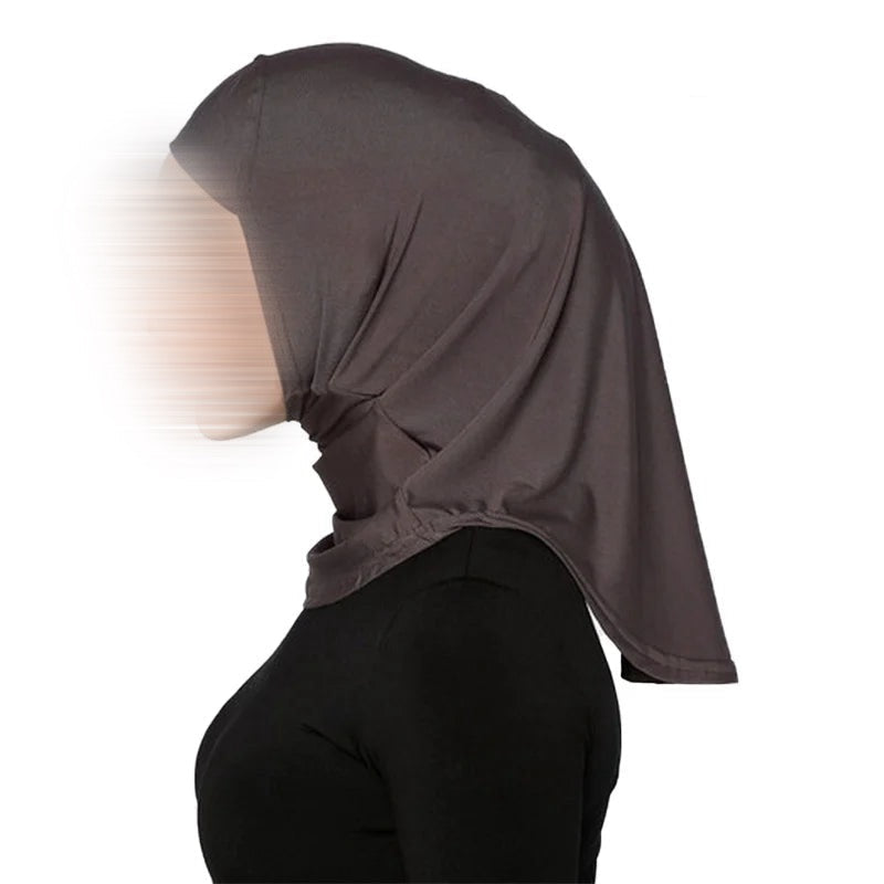 Hijab Sport Modal Bleu – Écharpe Haut Stretch, Turban Sportif Femme, Voile Léger et Confortable