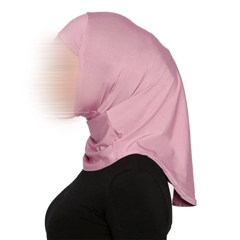 Hijab Sport Modal Bleu – Écharpe Haut Stretch, Turban Sportif Femme, Voile Léger et Confortable