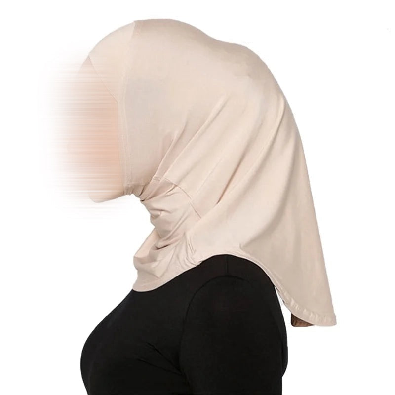 Hijab Sport Modal Bleu – Écharpe Haut Stretch, Turban Sportif Femme, Voile Léger et Confortable