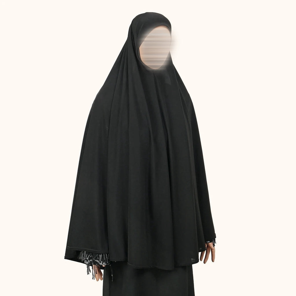 Hijab Long Premium Femme – Voile Souple et Opaque en Coton & Polyester | Écharpe Modeste Confort Toute Saison