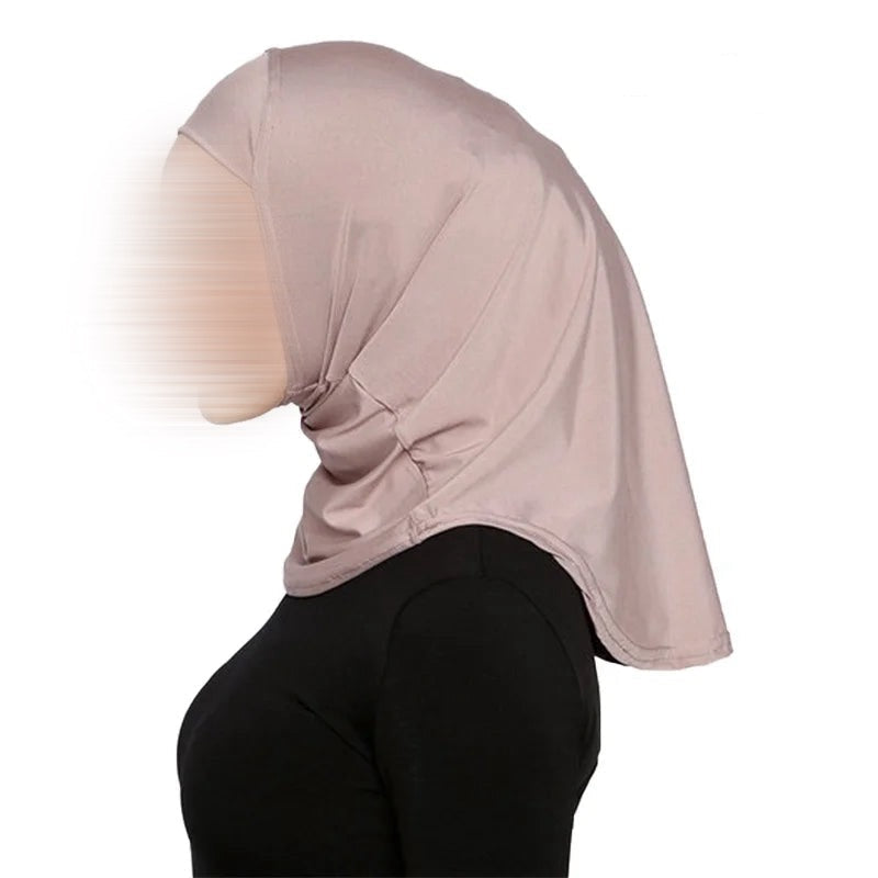Hijab Sport Modal Bleu – Écharpe Haut Stretch, Turban Sportif Femme, Voile Léger et Confortable