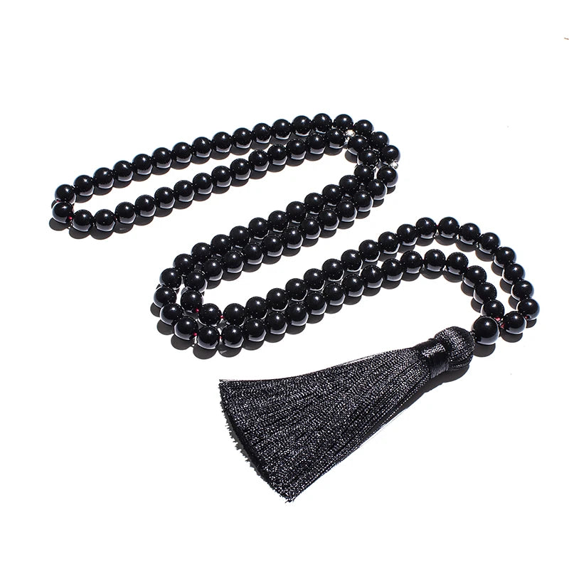 Tasbih 99 Perles En Pierres Naturelles – Amazonite, Œil-de-Tigre, Onyx Mat