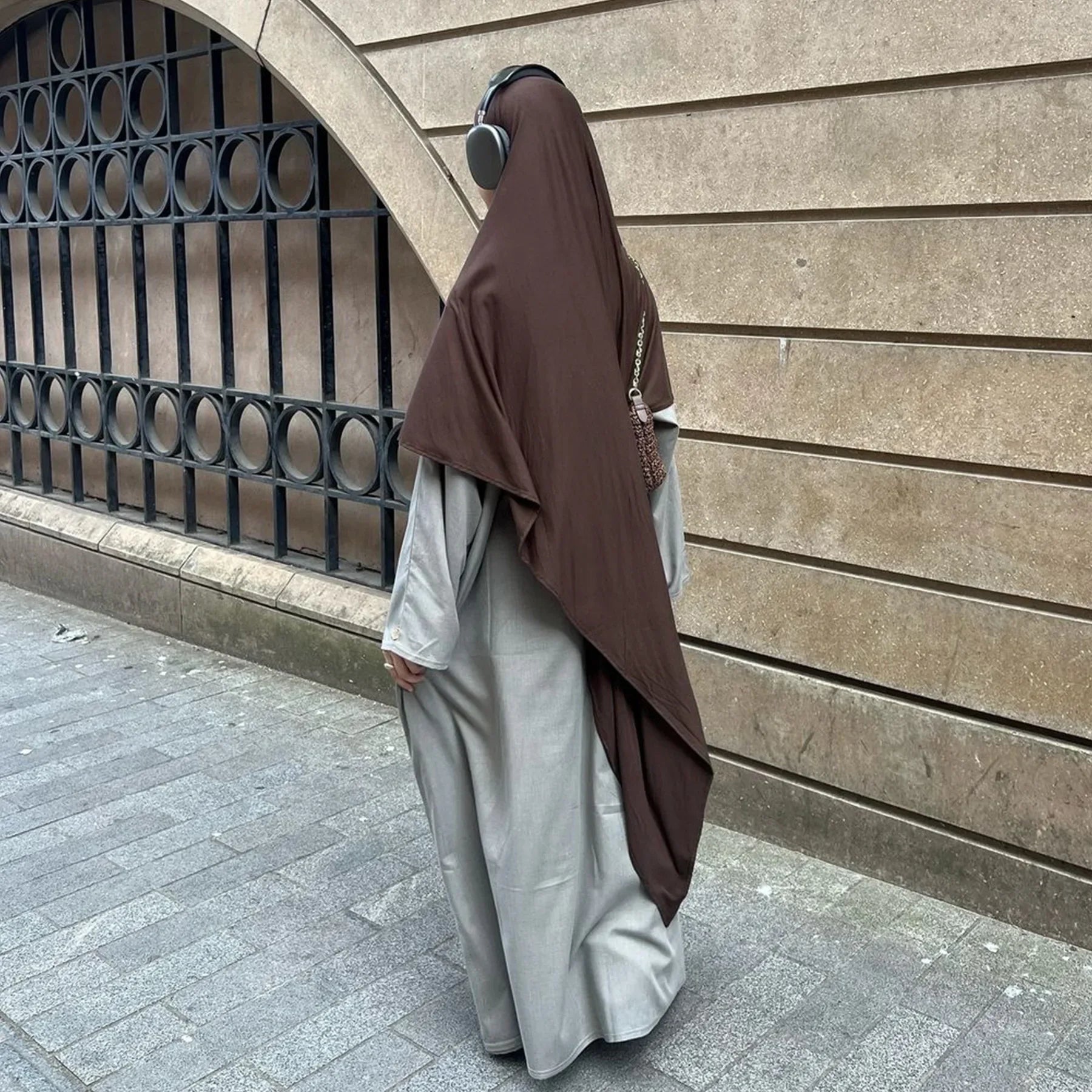 Khimar Long Jersey – Voile Islamique Long pour Femme, Style Jilbab Modeste et Confortable