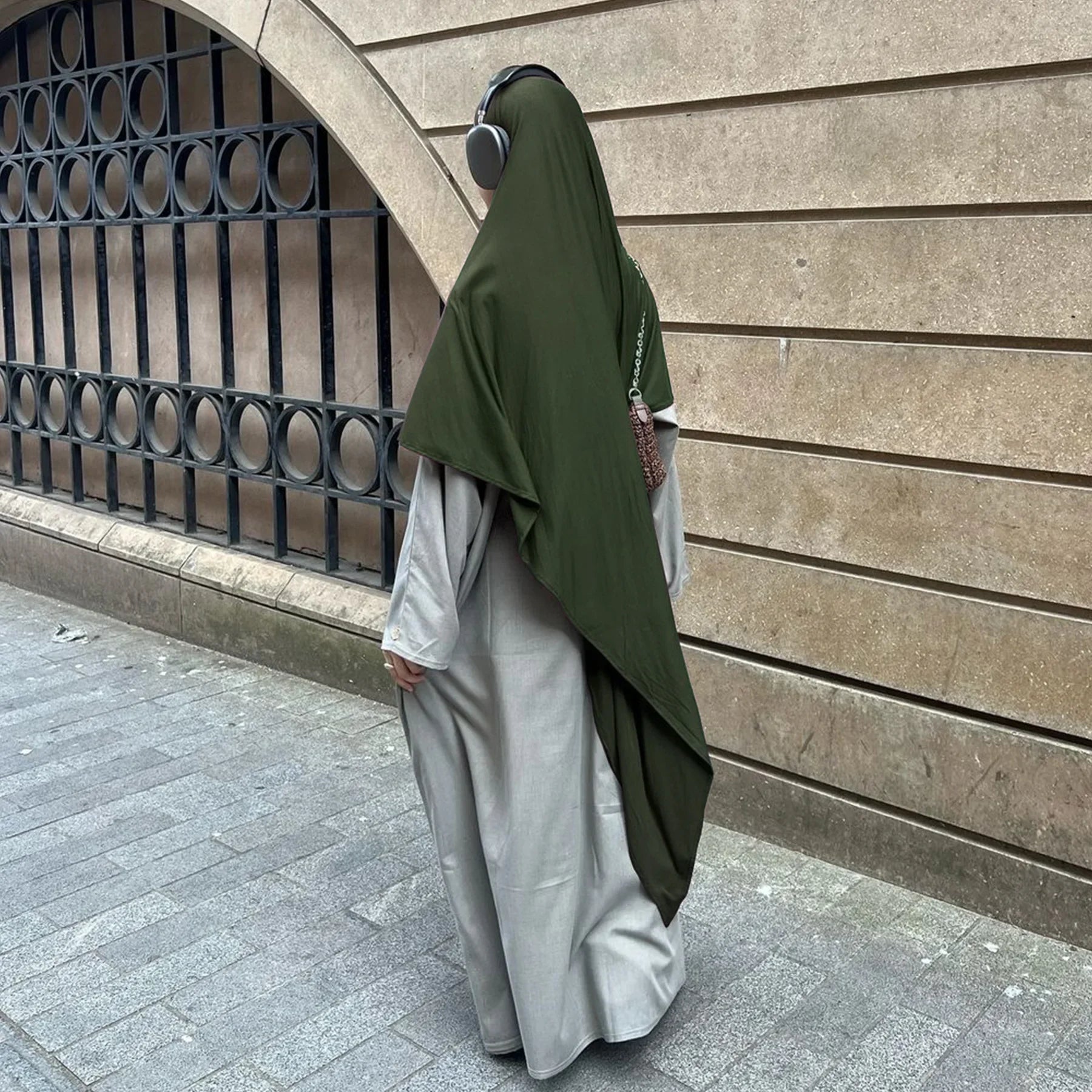 Khimar Long Jersey – Voile Islamique Long pour Femme, Style Jilbab Modeste et Confortable