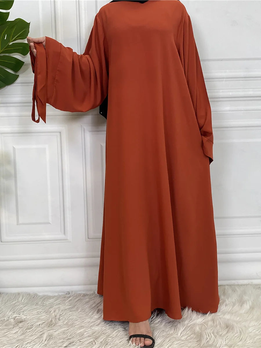 Abaya Longue Élégante pour Femme – Robe Modeste Ceinturée Style Kaftan Turquie | Tenue Musulmane Chic