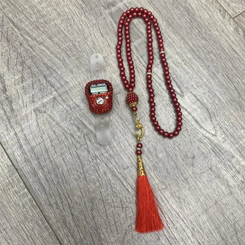 Tasbih De Prière 99 Perles + Compteur Électronique