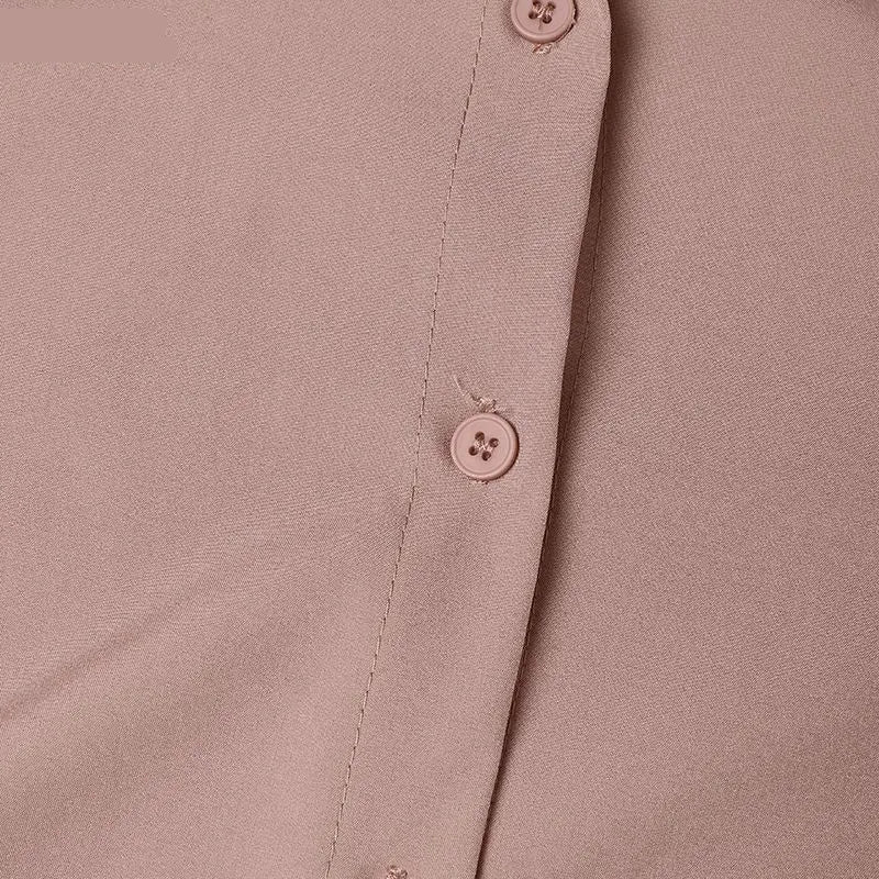 Robe Abaya Longue  – Robe Élégante Ceinturée à Volants, Manches Longues, Style Moderne et Modeste