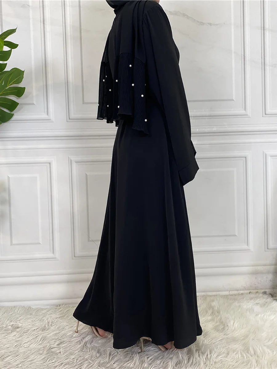 Abaya Longue Élégante pour Femme – Robe Modeste Ceinturée Style Kaftan Turquie | Tenue Musulmane Chic