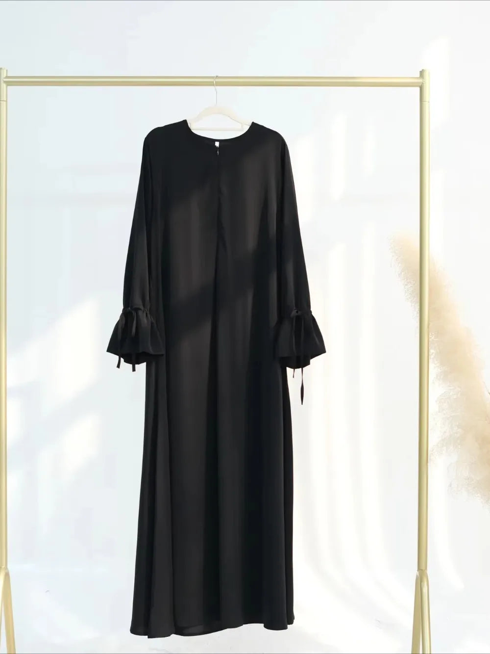 Abaya Longue Femme avec Nœud – Robe Musulmane Élégante Style Jalabiya | Kaftan Marocain Dubaï