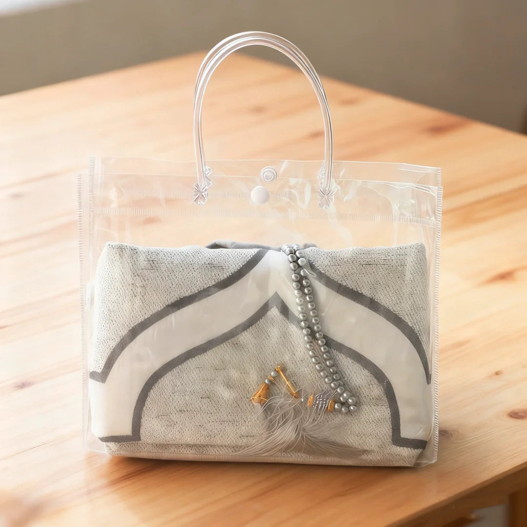 Tapis de prière avec tasbih et sac de transport