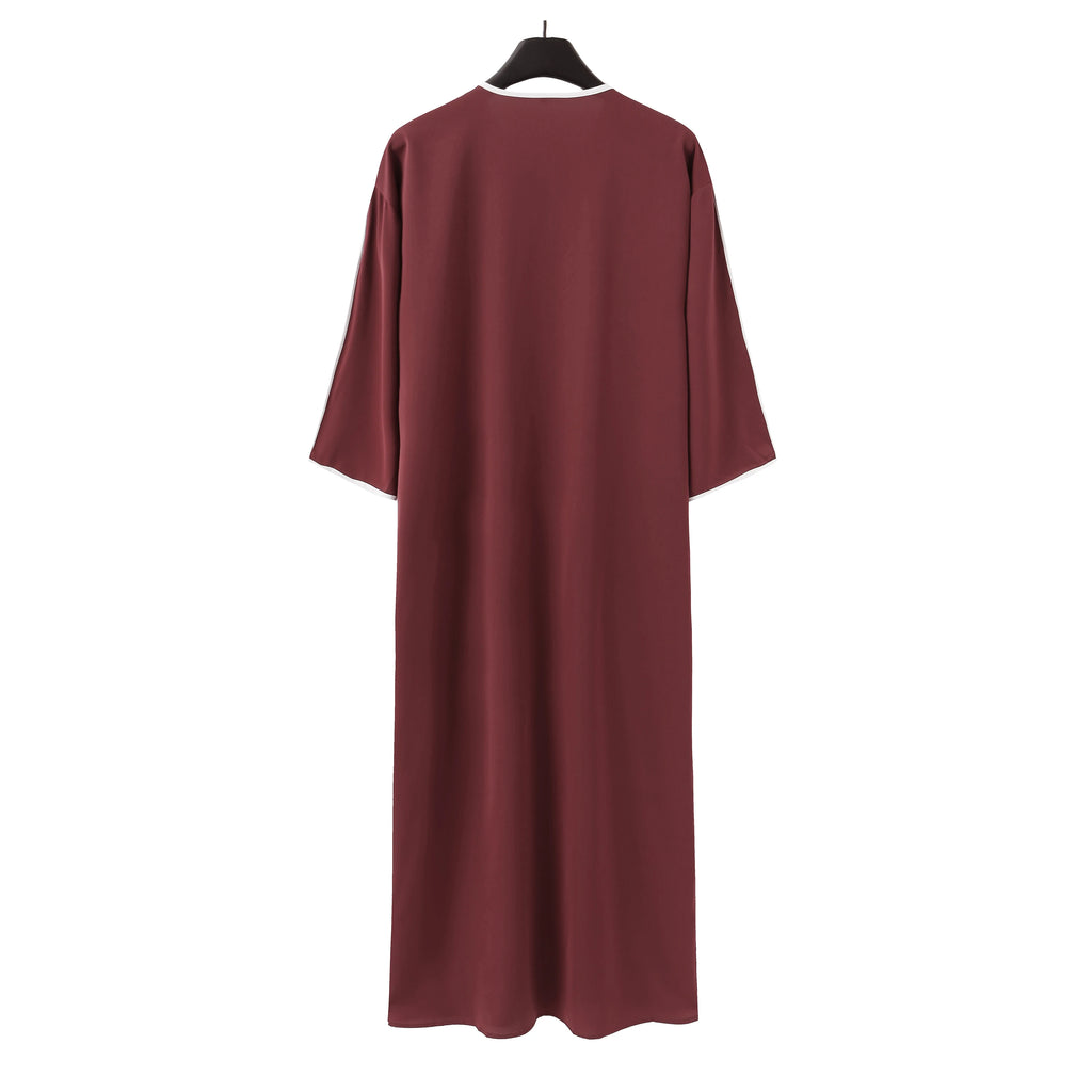 Kamis Homme Manche Courte – Robe Décontractée Respirante avec Broderie