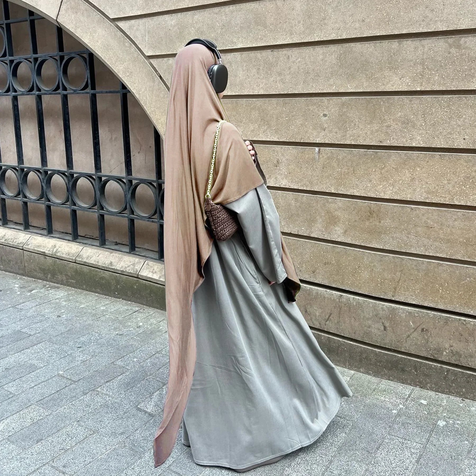 Khimar Long Jersey – Voile Islamique Long pour Femme, Style Jilbab Modeste et Confortable