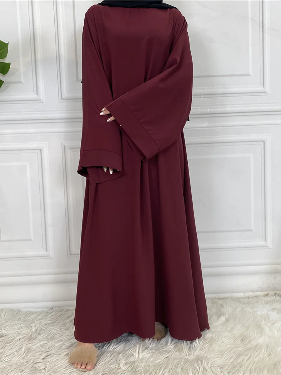 Abaya Longue Élégante pour Femme – Robe Modeste Ceinturée Style Kaftan Turquie | Tenue Musulmane Chic