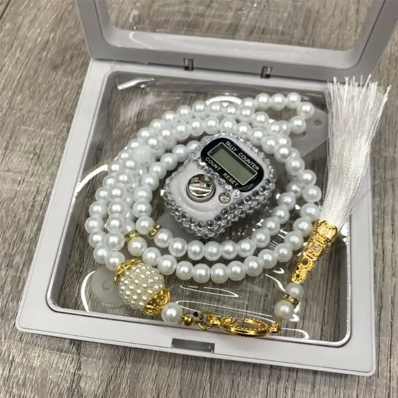 Tasbih De Prière 99 Perles + Compteur Électronique