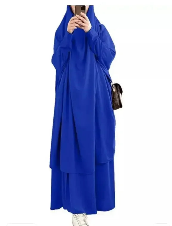 Ensemble Jilbab 2 Pièces Femme – Long Khimar avec Jupe