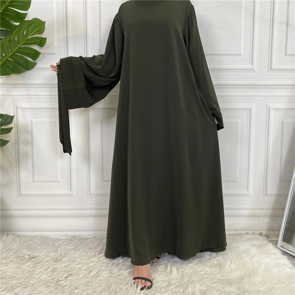 Abaya Longue Élégante pour Femme – Robe Modeste Ceinturée Style Kaftan Turquie | Tenue Musulmane Chic