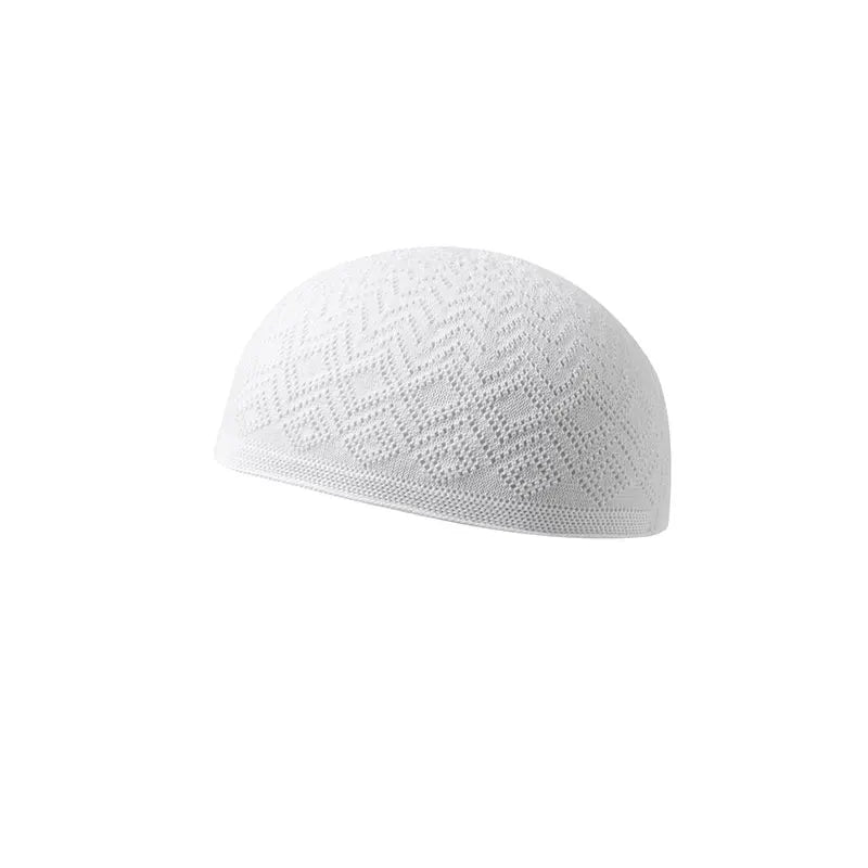 Bonnet de Prière |Taqiyah Tricoté pour Homme – Calotte Souple et Confortable