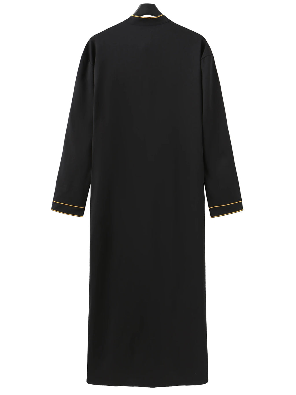 Kamis Homme Longue Robe Arabe – Col Mandarin Brodé, Manches Longues, Style Casual | Jubba Muslim 4 Saisons