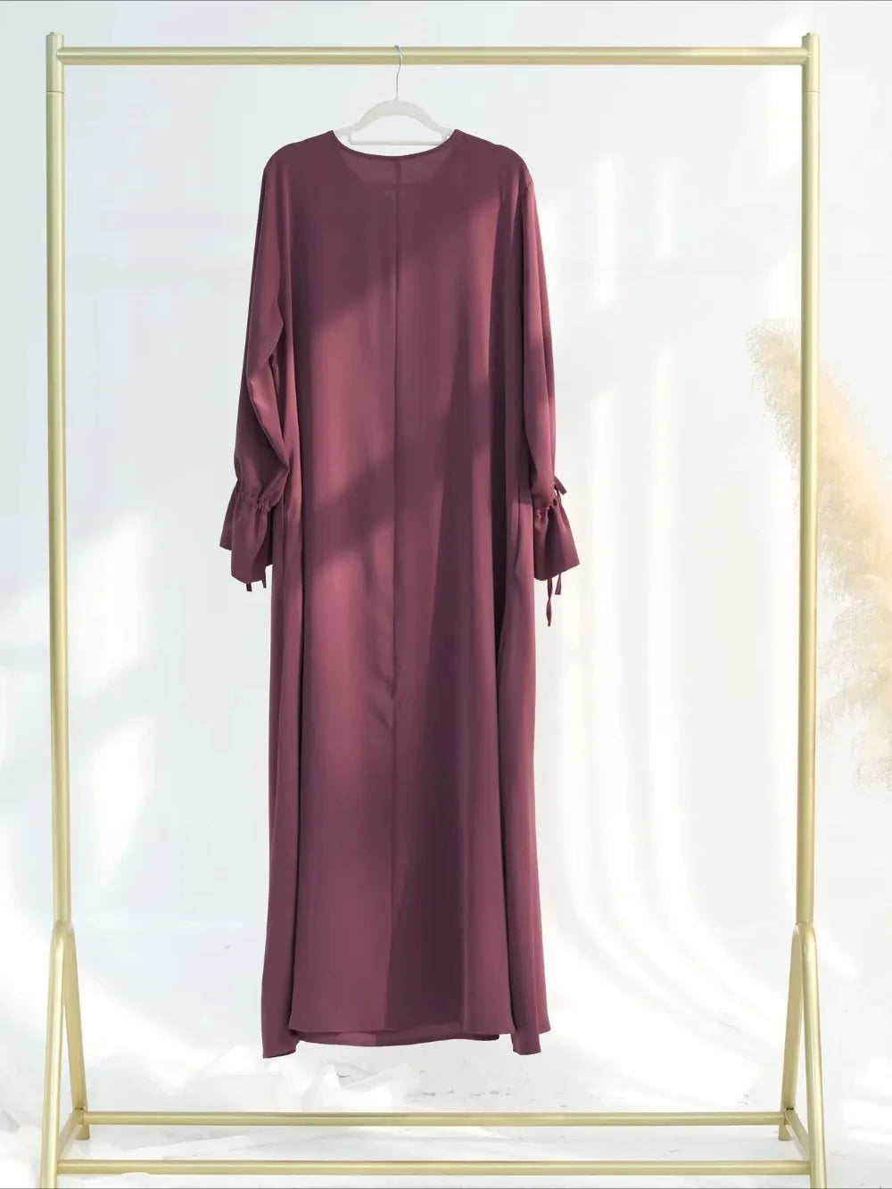 Abaya Longue Femme avec Nœud – Robe Musulmane Élégante Style Jalabiya | Kaftan Marocain Dubaï