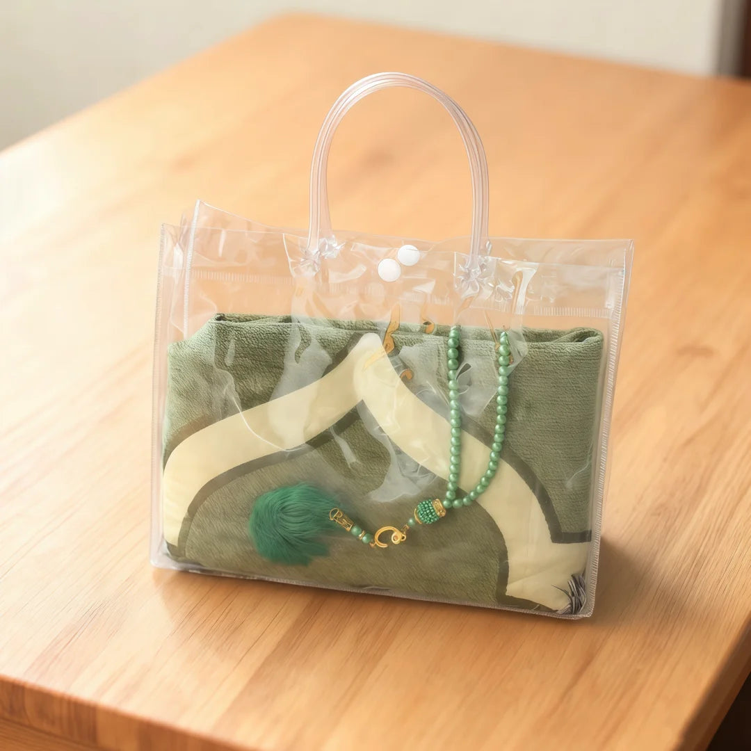 Tapis de prière avec tasbih et sac de transport