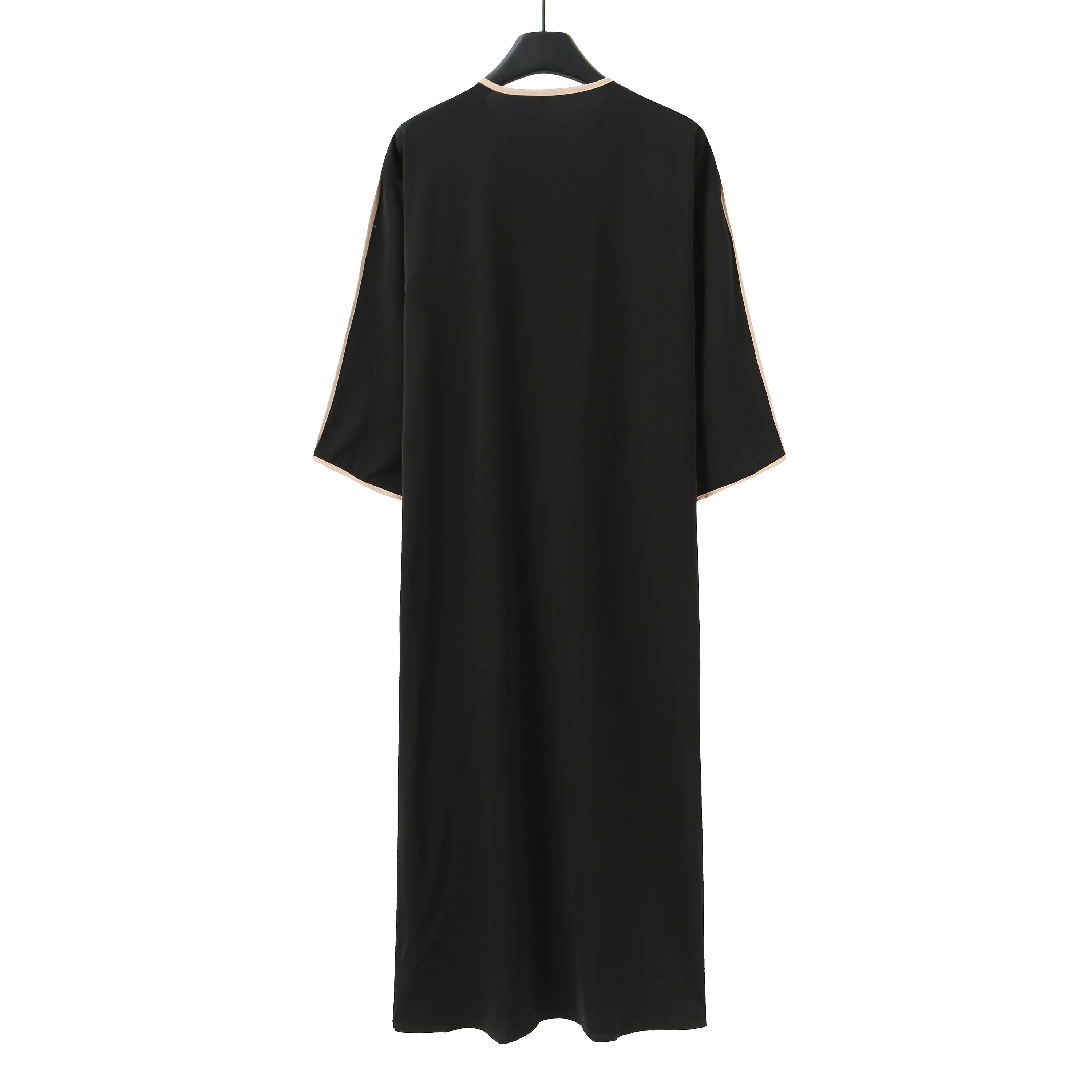 Kamis Homme Manche Courte – Robe Décontractée Respirante avec Broderie