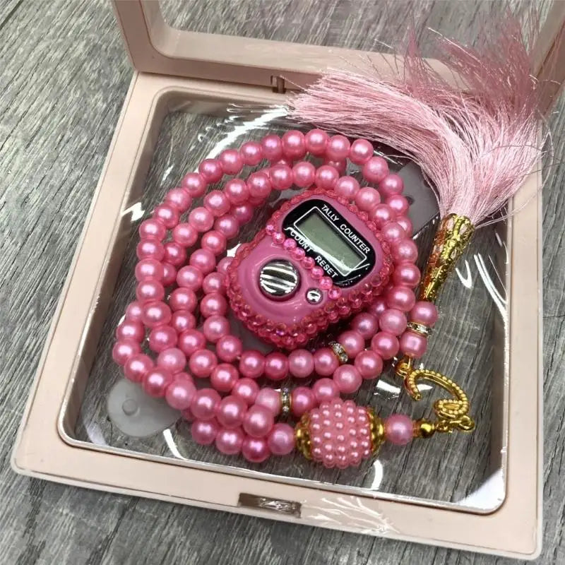 Tasbih De Prière 99 Perles + Compteur Électronique